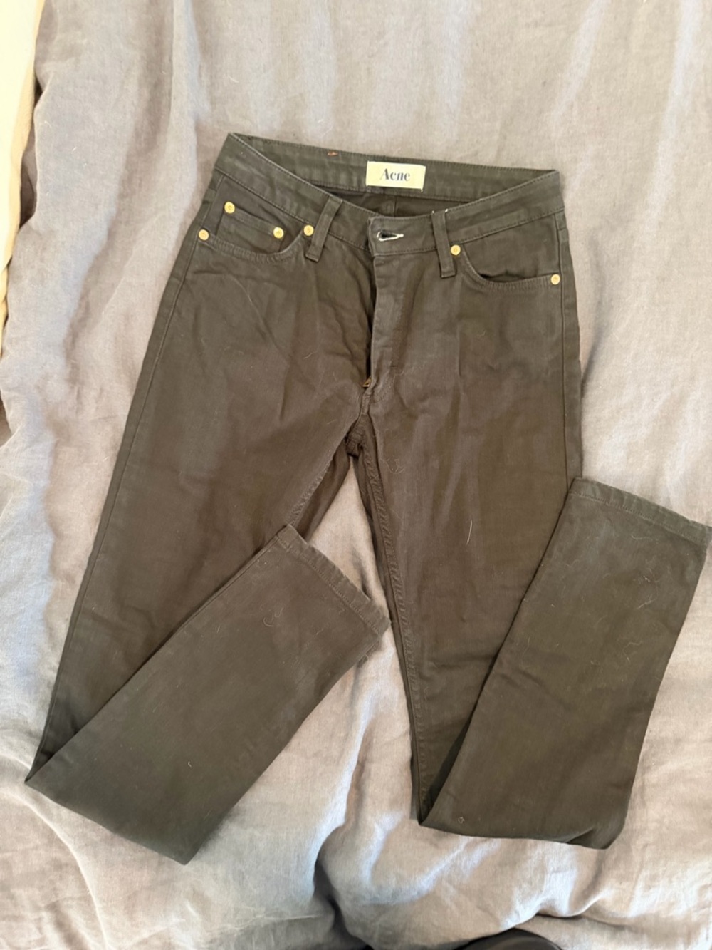 ACNE STUDIOS Flex S Wet Black Skinny Jean Size 28 x 32